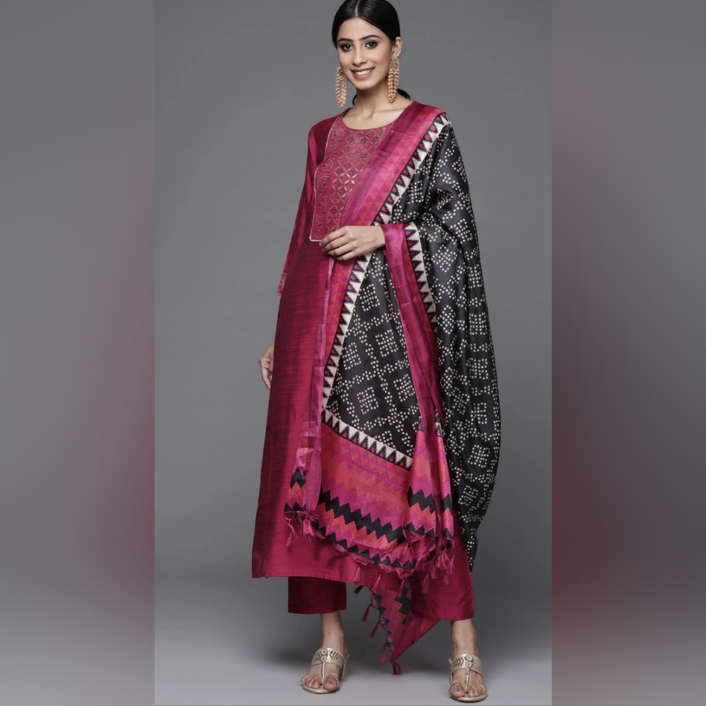 Kurta with trousers and duppata